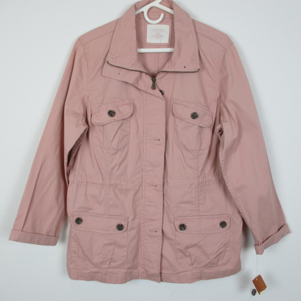 *NWT* Sonoma, Women's Pink Utility Jacket, XLarge